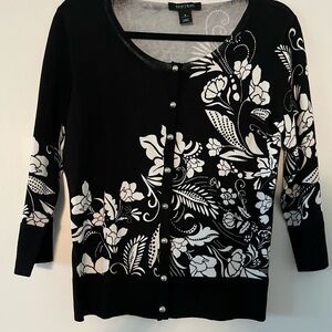 White House Black Market Floral Women's Sweater Size S